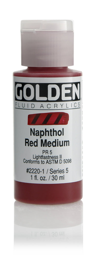 Golden Fluid Acrylic - Cadmium Red Medium Hue 8 oz.