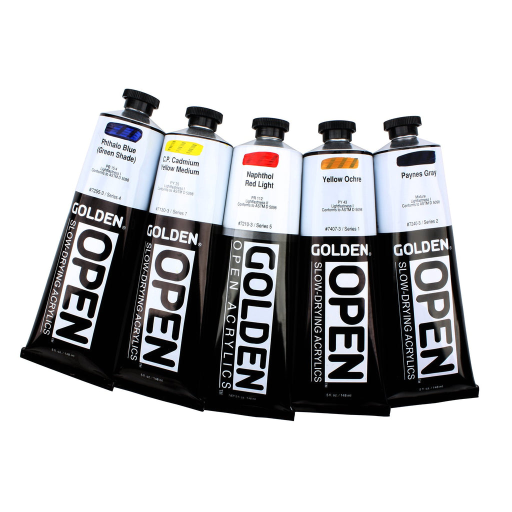 Open Slow Drying Acrylics - 5oz Tubes