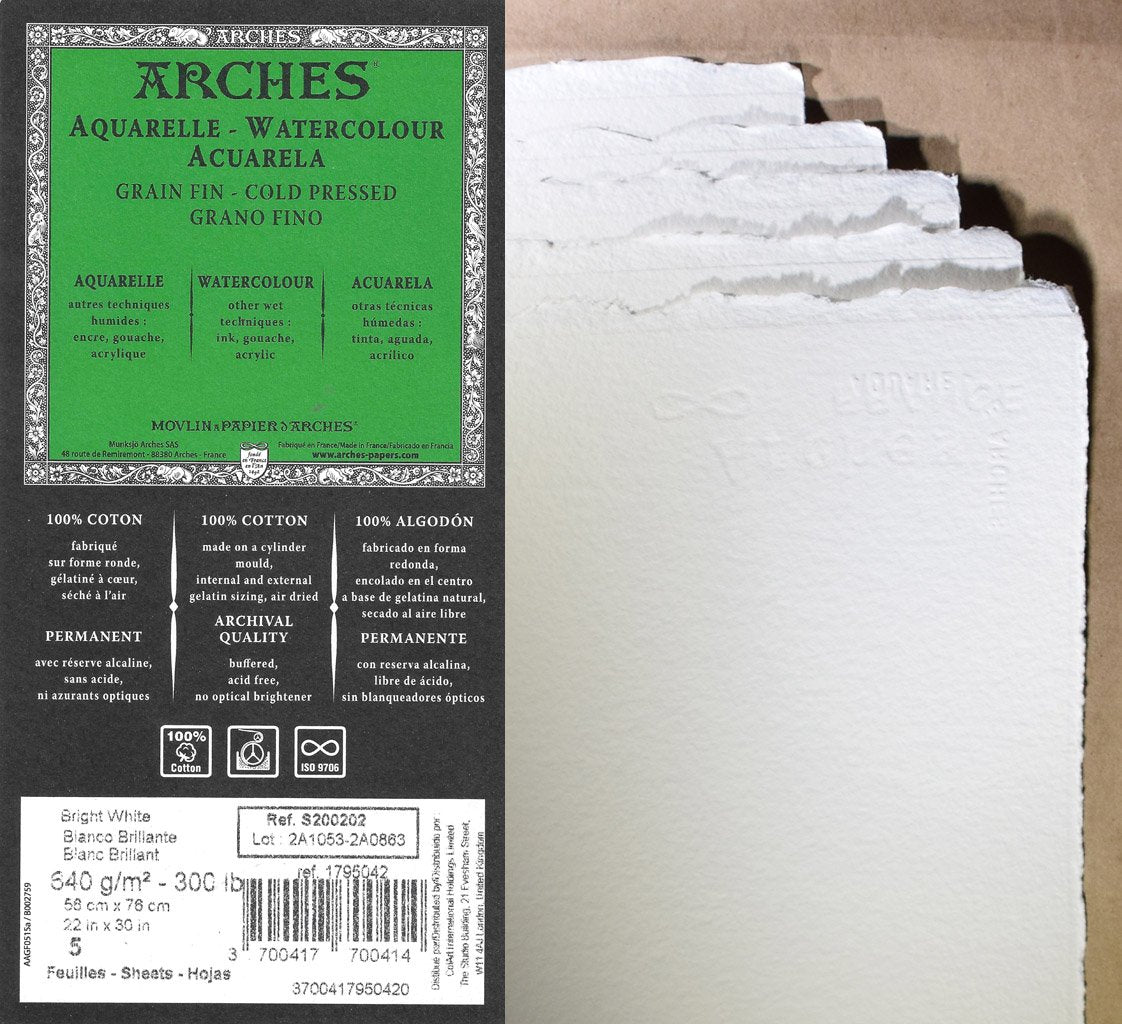 Arches 300lb Cold Press Watercolor Paper