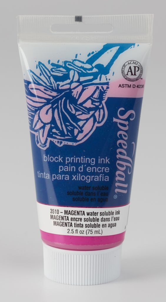 Speedball Block Printing Water Soluble Ink Blue 16 oz.