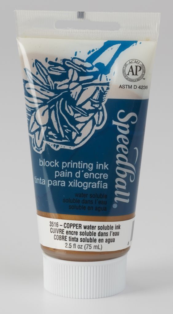 Speedball Block Printing Water Soluble Ink Blue 16 oz.