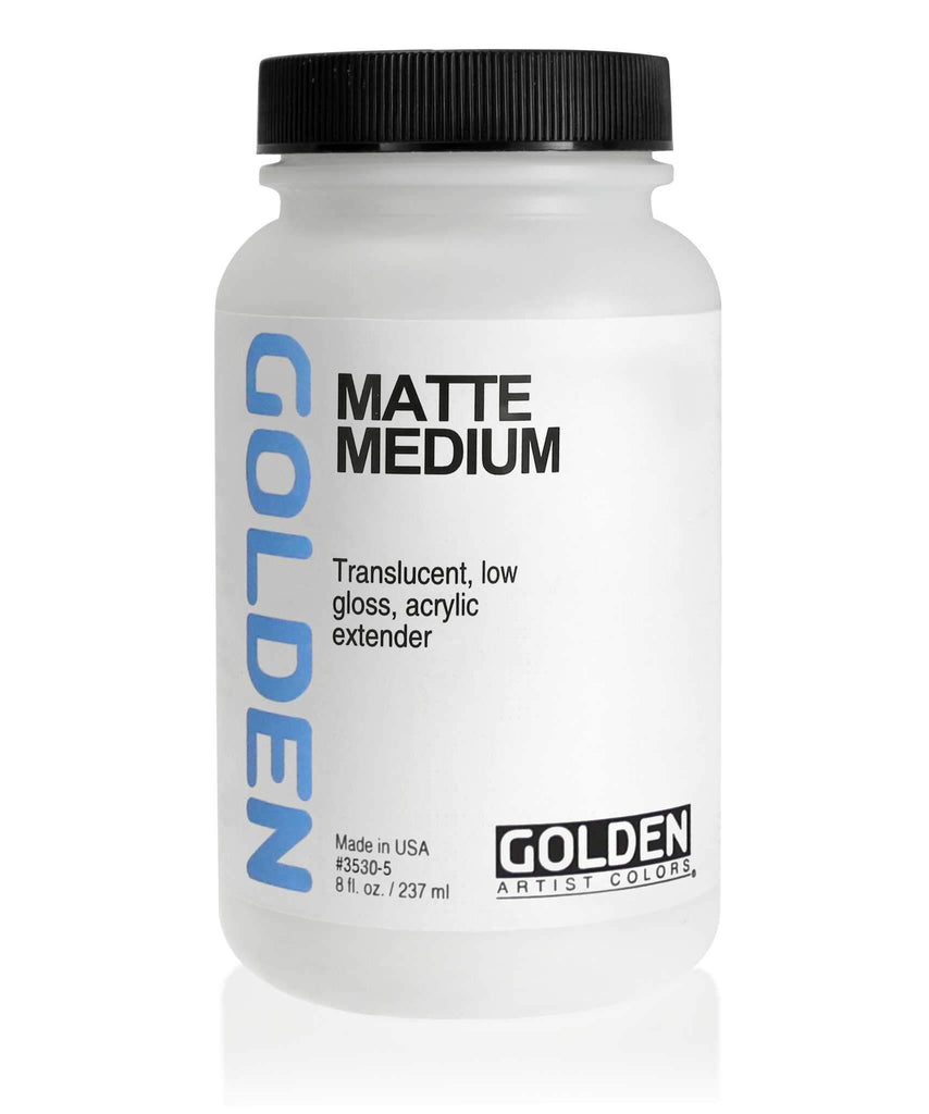 Translucent, low-gloss, acrylic extender gives a matte transparency when mixed with colors.