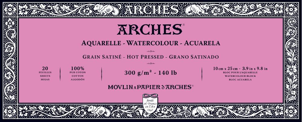 Arches 140lb Hot Press Watercolor Paper – Rileystreet Art Supply