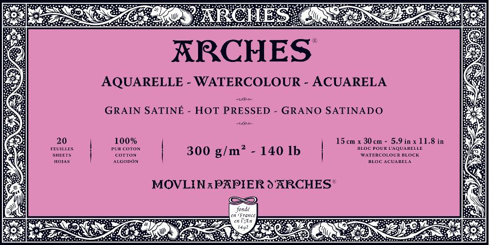 Arches 140lb Hot Press Watercolor Blocks