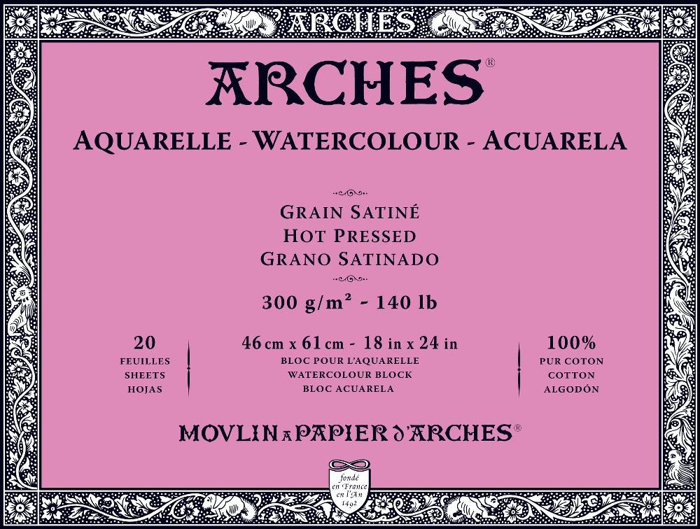 Arches 140lb Hot Press Watercolor Blocks