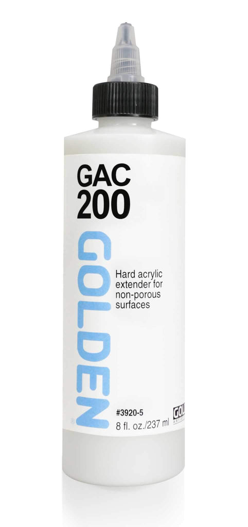 A liquid acrylic polymer emulsion that is the hardest and least flexible of GOLDEN acrylics.
