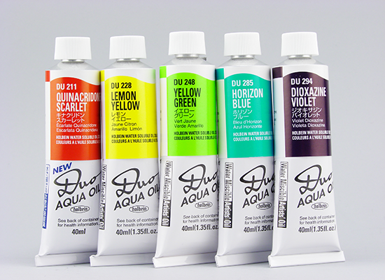 Holbein DUO Aqua Oil Color is a versatile, water-soluble oil that is richly pigmented, lightfast and quick drying.