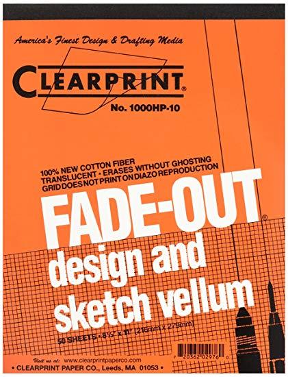 Clearprint Fade Out Gridded Vellum Pads