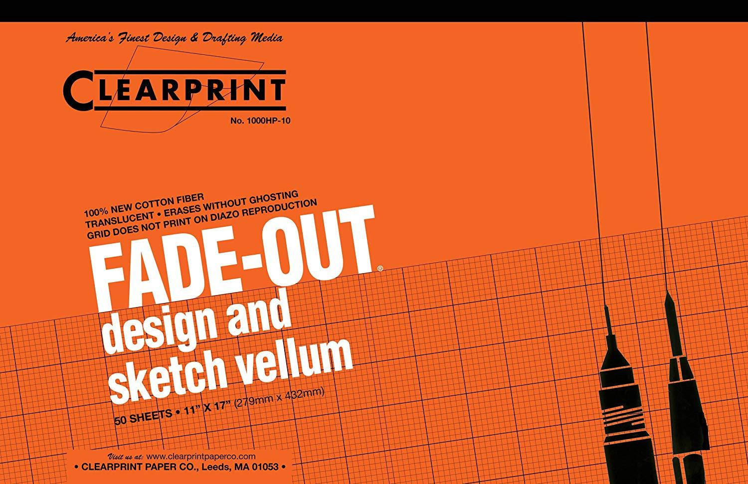 Clearprint Fade Out Gridded Vellum Pads