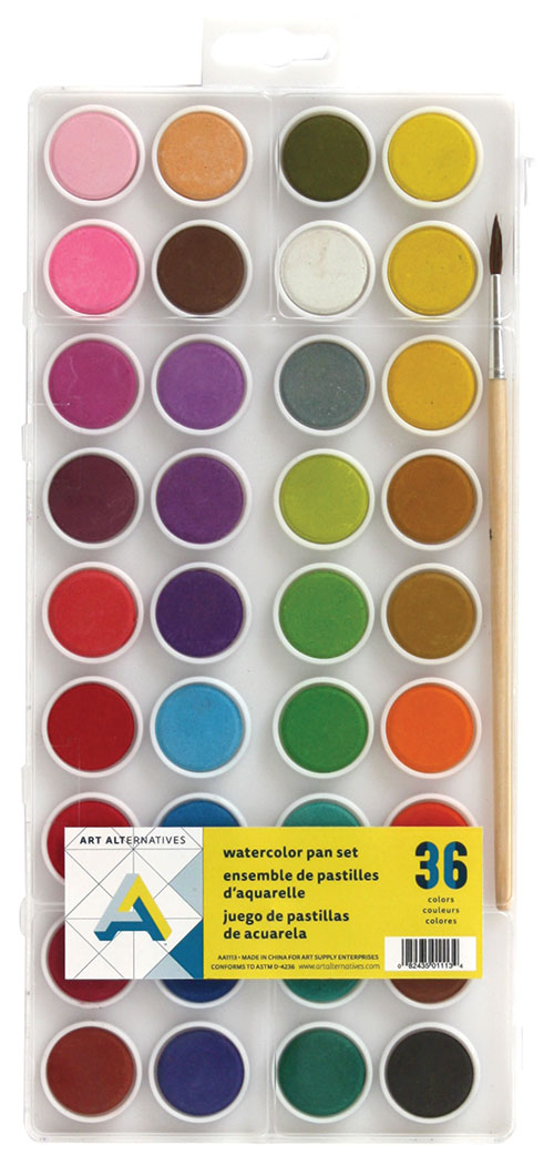 Economy Watercolor Pan Set of 36 Colors