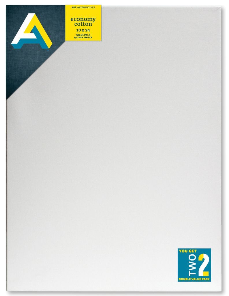 Art Alternatives Economy Cotton Stretched Canvas Twinpacks