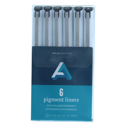 Art Alternatives Pigment Liner Pen Sets - Black Ink