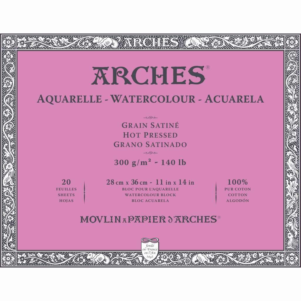 Arches 140lb Hot Press Watercolor Blocks
