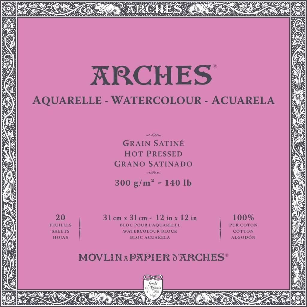 Arches 140lb Hot Press Watercolor Blocks