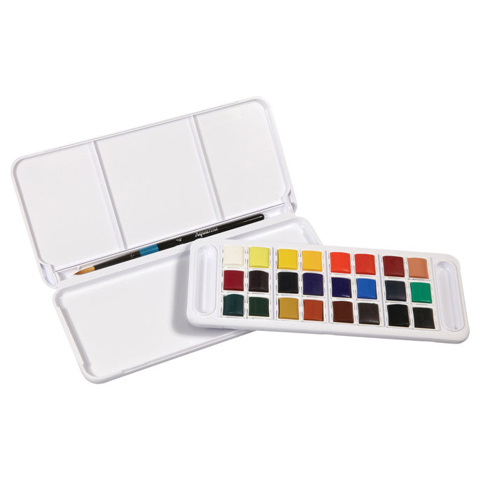 Aquafine Half Pan Watercolor Set of 24 Colors