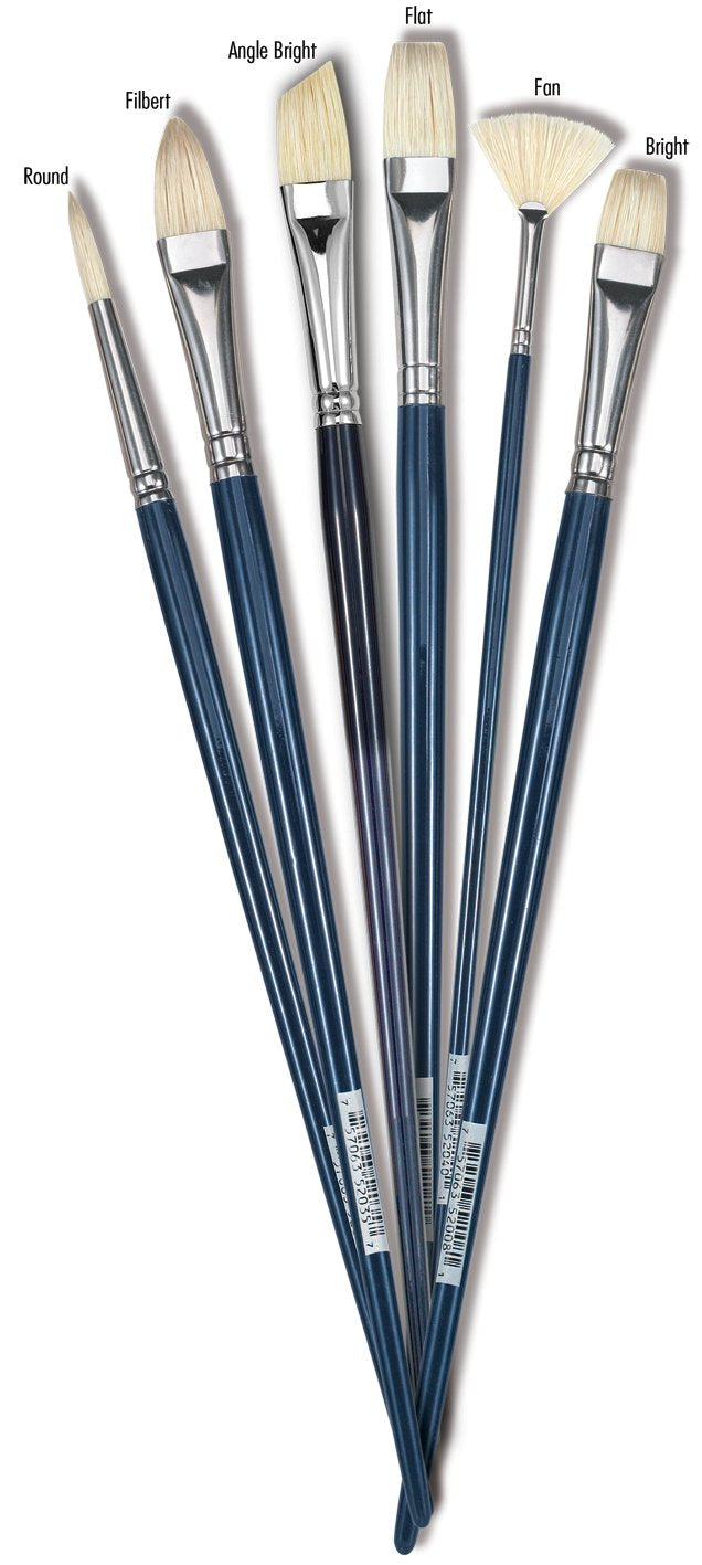 High quality bristle affordably priced for the artist on a budget. Full sized ferrules.