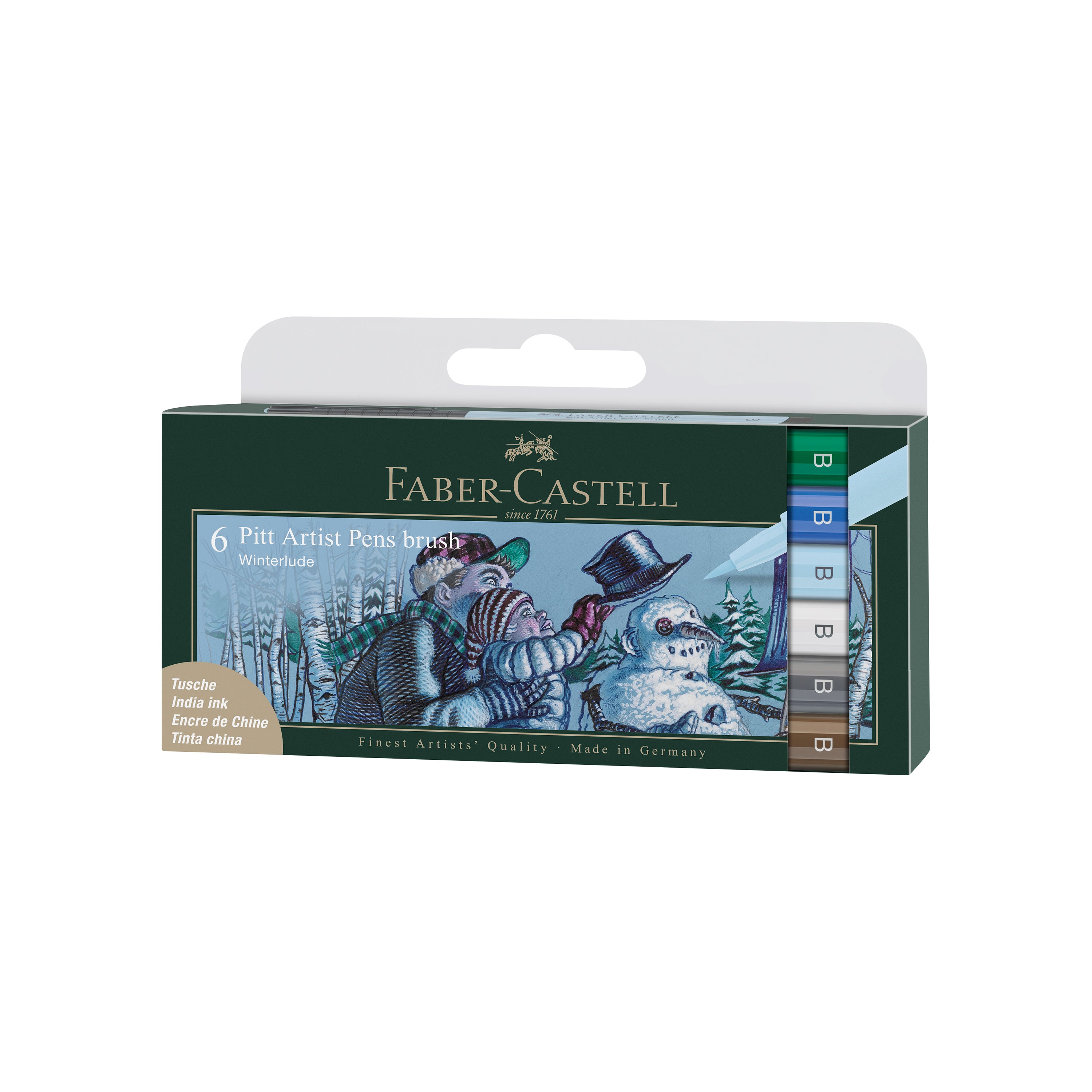 Faber Castell Pitt Artist Brush Pen Sets of 6