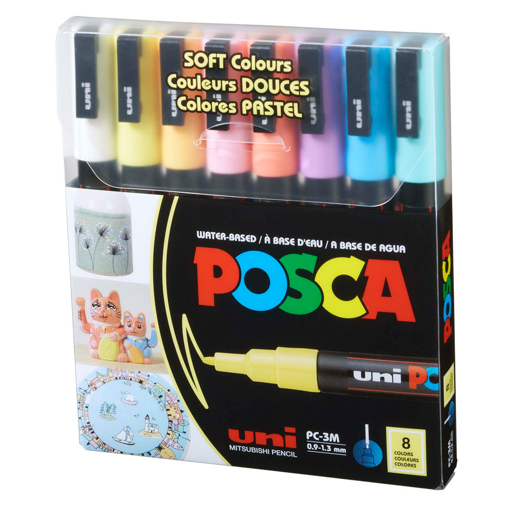 POSCA Paint Marker Soft Color Sets of 8