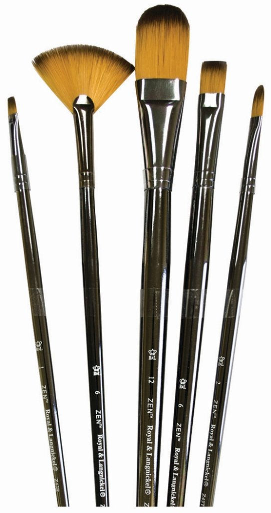 Royal & Langnickel Zen Soft Synthetic Brushes (Long Handle)