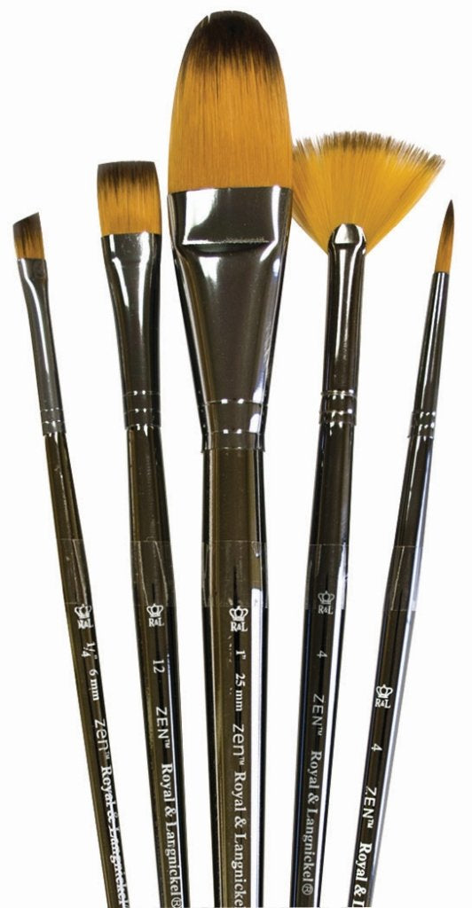 Royal & Langnickel Zen Soft Synthetic Brushes (Short Handle)