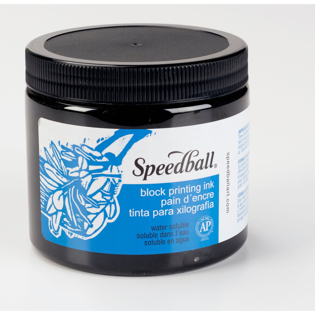 Speedball 16 OZ. Water-Based Block Printing Ink - BLACK