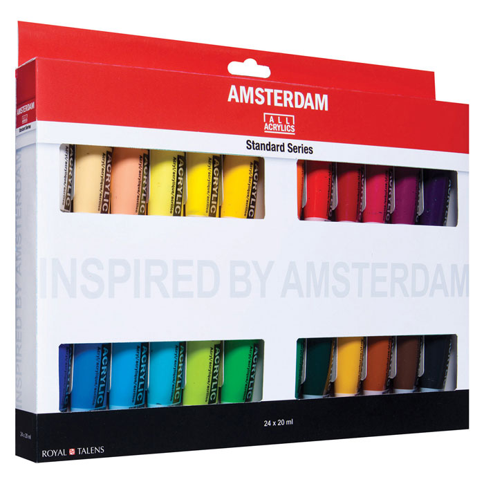 Amsterdam Standard Series Acrylic Paint Set of 24 Colors