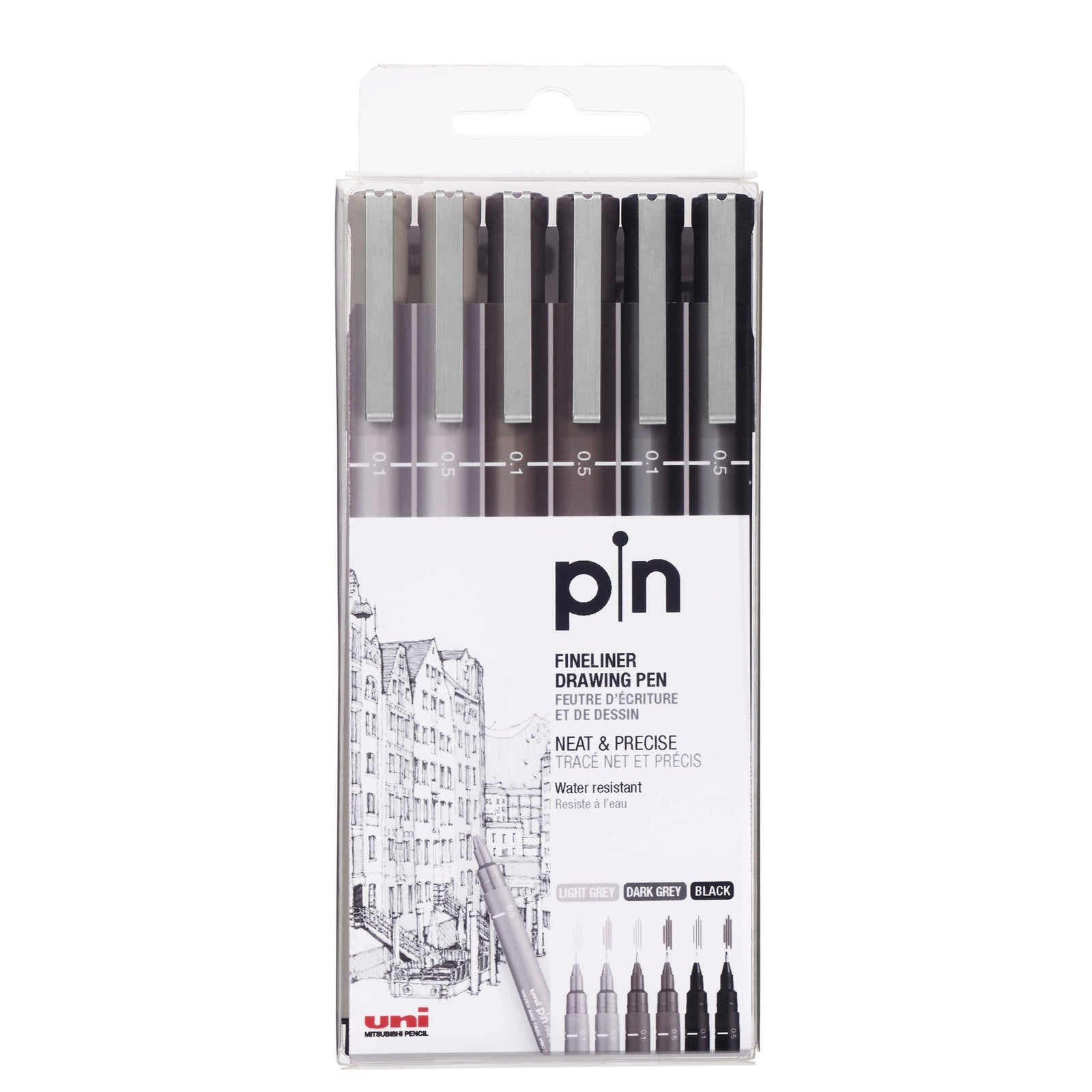 uni Pin Fineliner Sets of 6