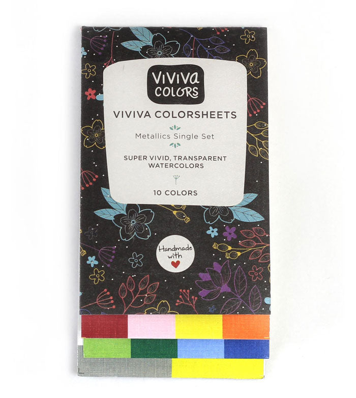 Viviva Colorsheets Watercolor Metallic 10 Color