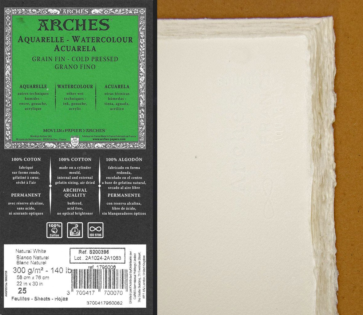 Arches 140lb Cold Press Watercolor Paper