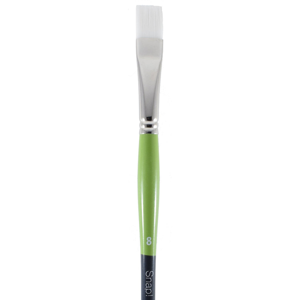 Princeton Brush Snap Long Handle White Synthetic Taklon Brush, Round, 6