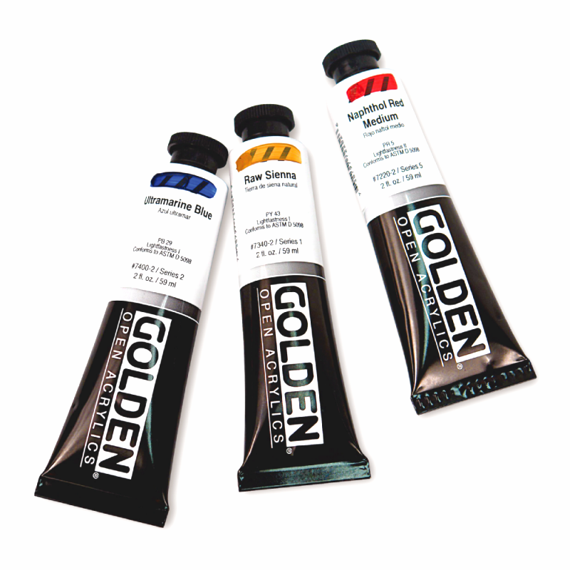 Open Slow Drying Acrylics - 2oz Tubes