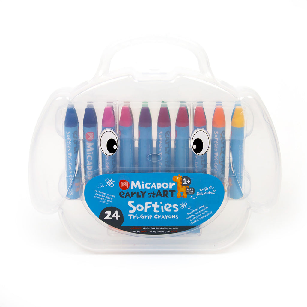 Micador early stART Softies Tri-Grip Crayons 24-Crayon Case