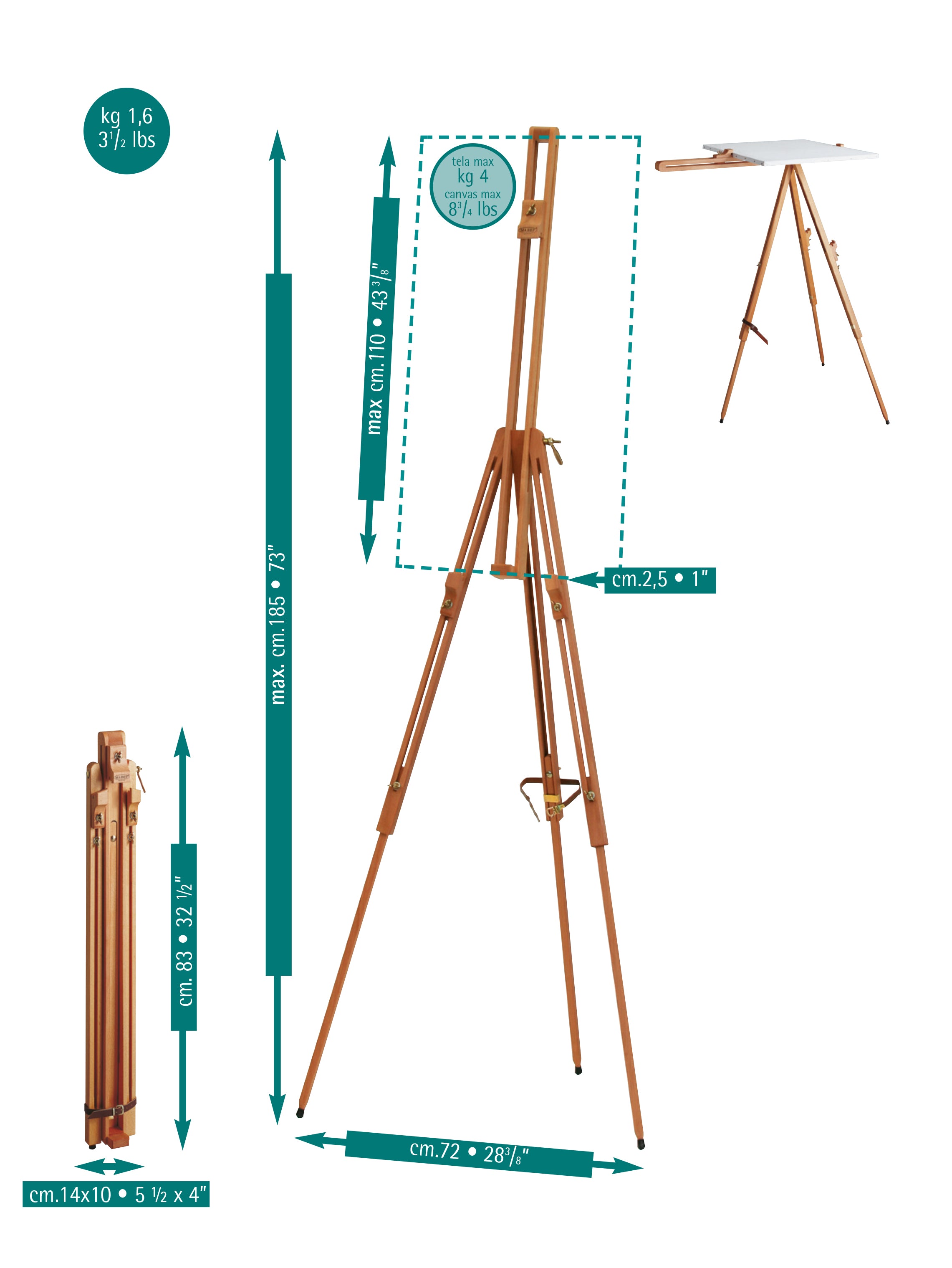 Mabef Universal Portable Folding Easel