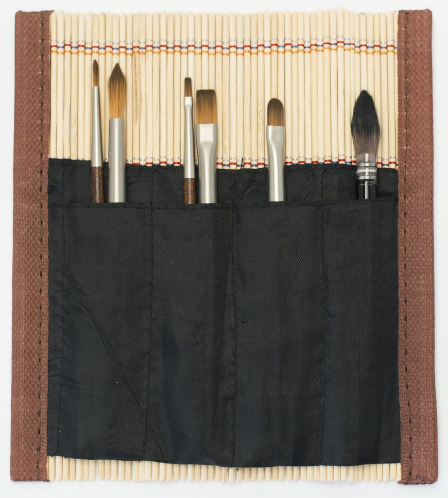 Raphael Mini Watercolor Brush Set w/ Bamboo Wrap