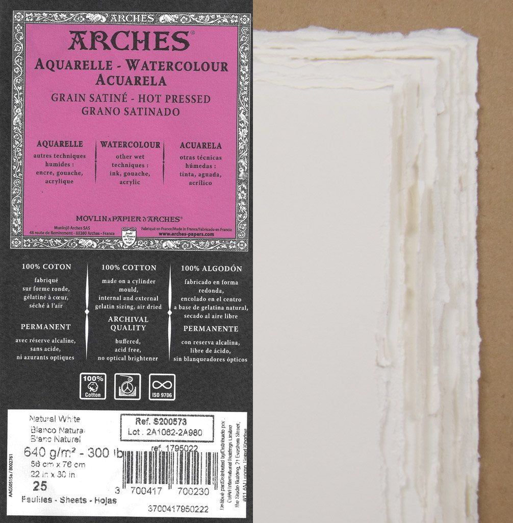 Arches 300lb Hot Press Watercolor Paper