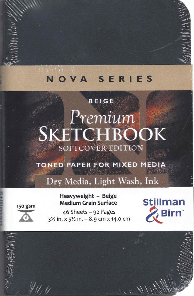 Stillman & Birn Nova Series Beige Softcover Sketchbook, 8 x 10, 150 GSM  (Heavyweight),Beige Paper, Medium Grain Surface