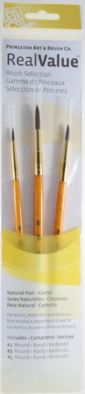 Princeton Real Value Camel Hair Rounds 3 Pack