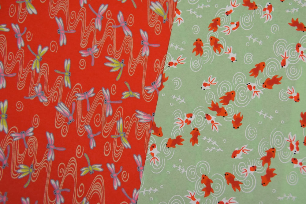 Japanese Silk Screened Papers