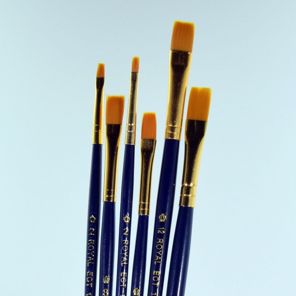 School Grade Golden Taklon Shader Brushes