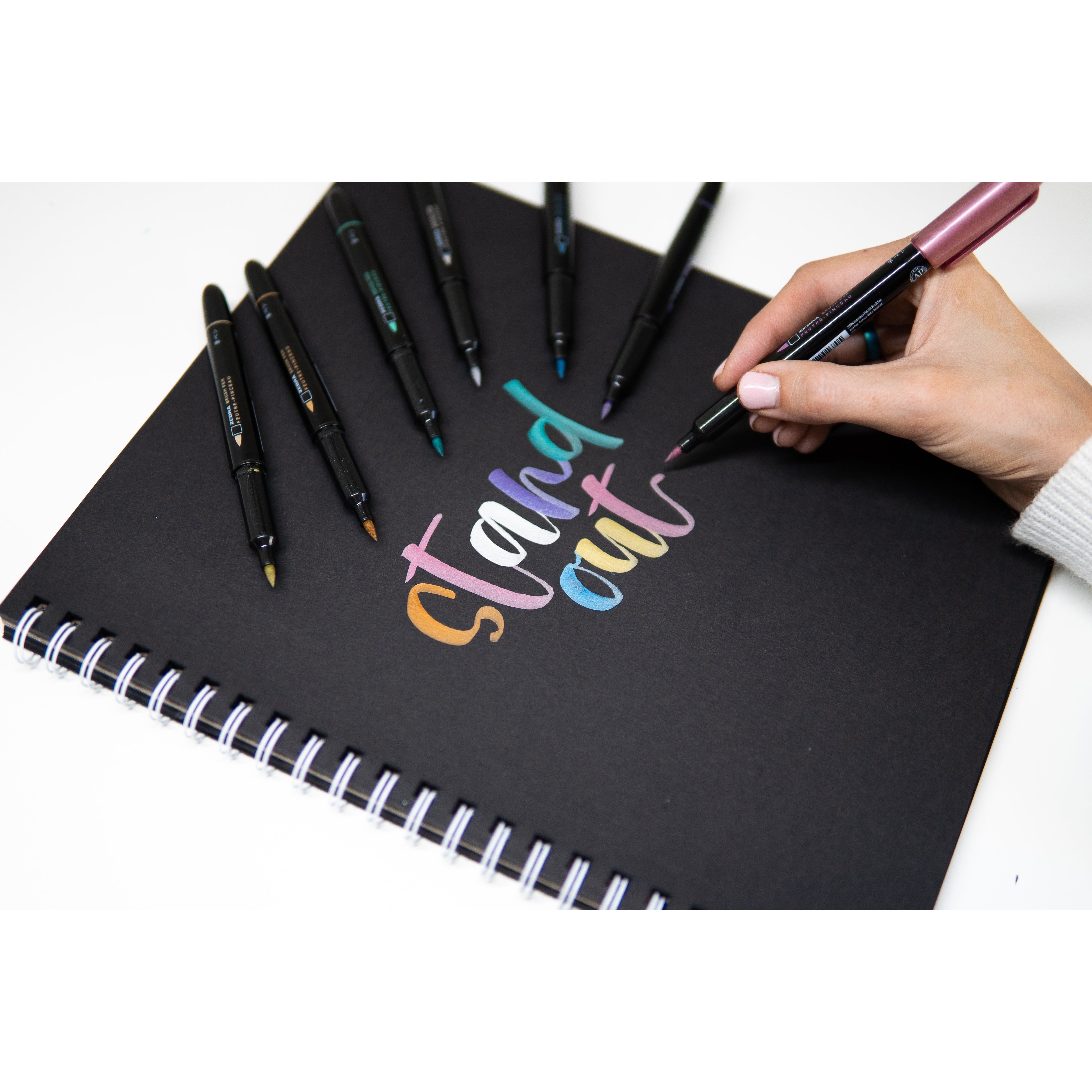 Zebra Metallic Brush Pen 7 Color Set